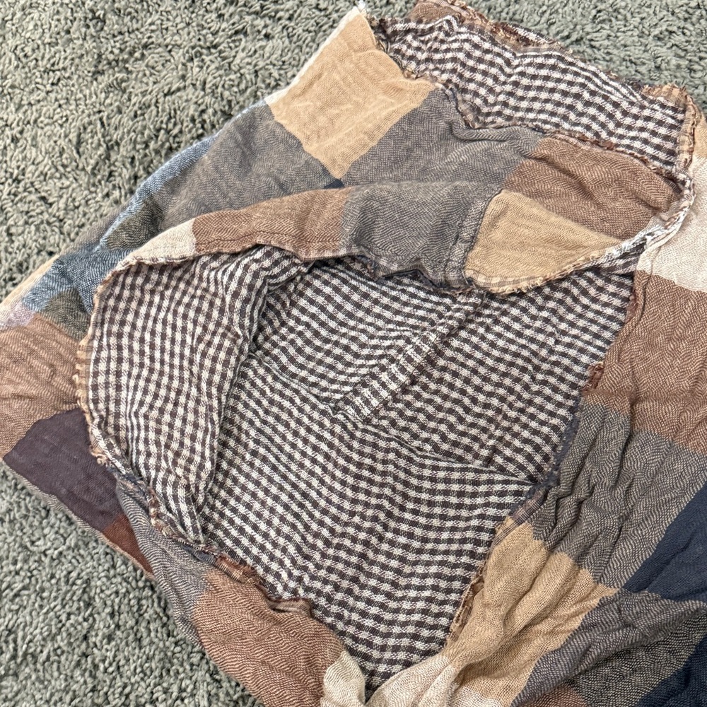 Multicolor Patchwork Scarf - image 3